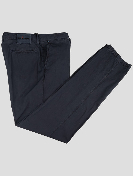 Kiton Blue Cotton Ea Pants