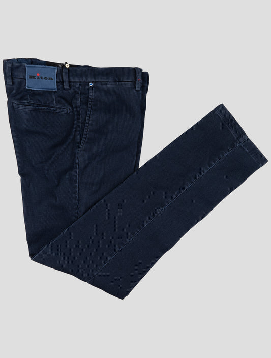 Kiton Blue Cotton Nylon Ea Velvet Pants