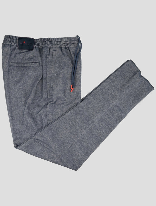 Kiton Blue Cotton Yak Pants
