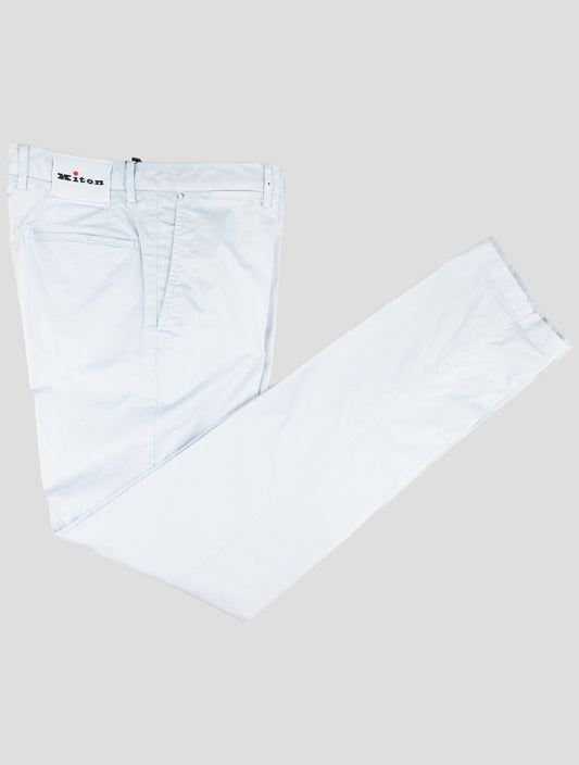 Kiton Light Blue Cotton Ea Pants