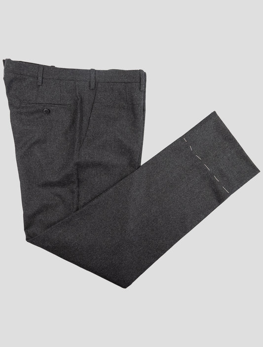 Kiton Dark Gray Wool Dress Pants