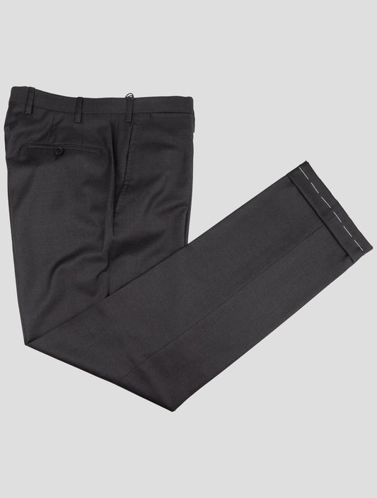 Kiton Dark Gray Wool Dress Pants