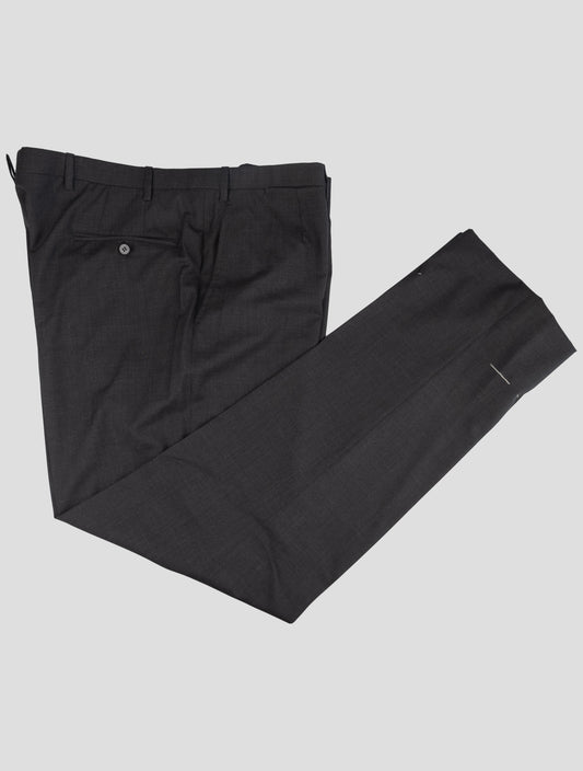 Kiton Dark Gray Wool Dress Pants