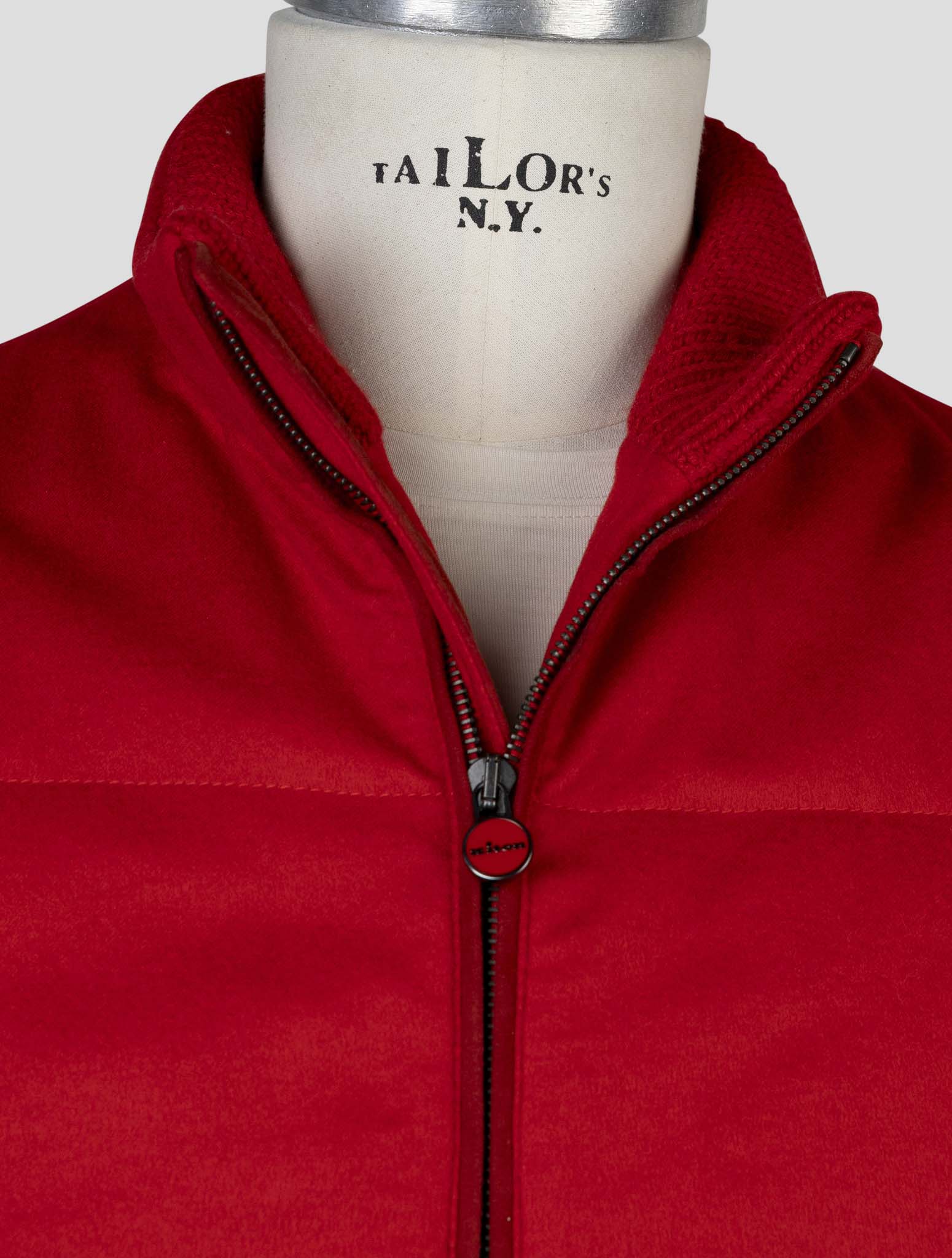 Kiton Red Cashmere Gilet