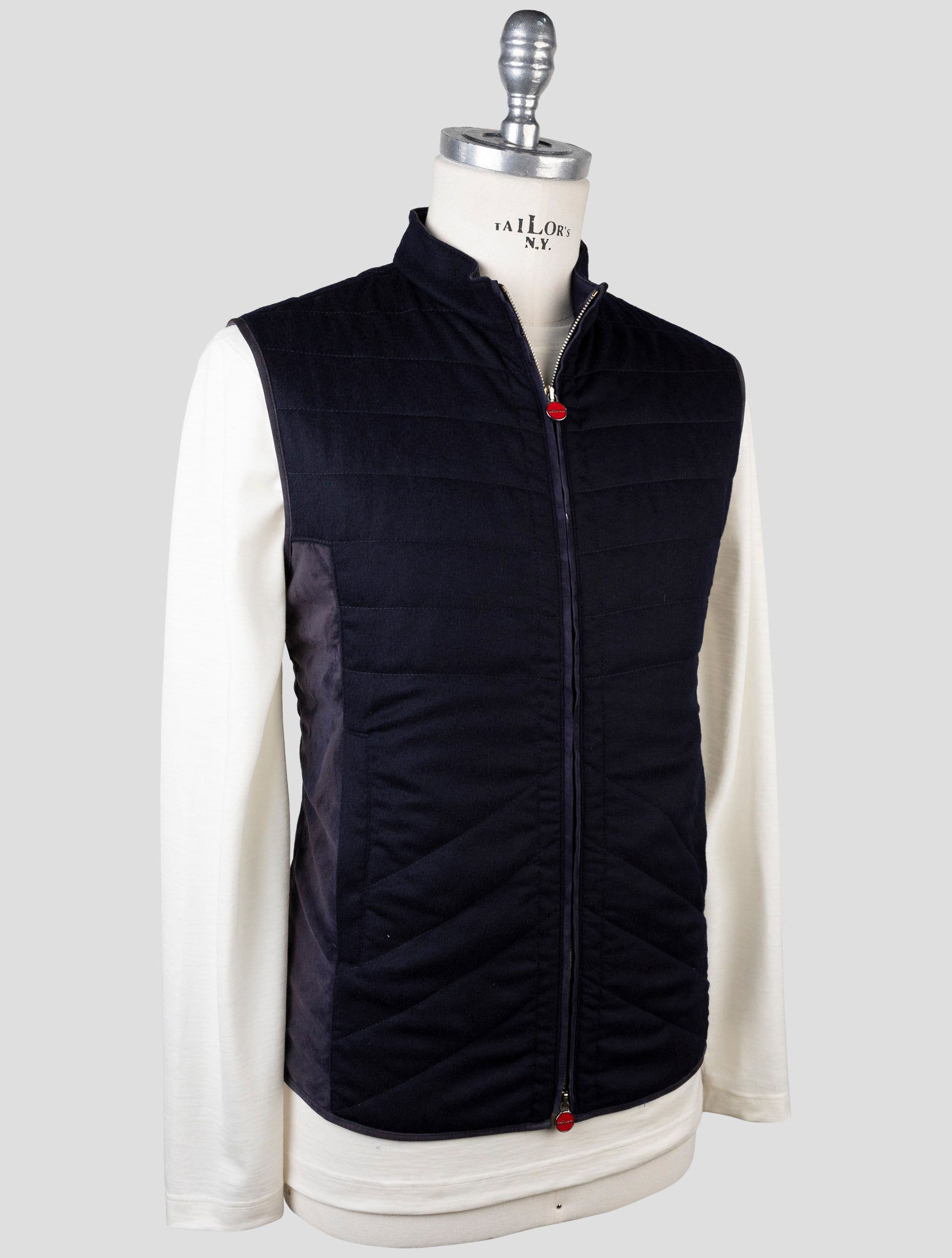 Kiton Blue Cashmere Gilet