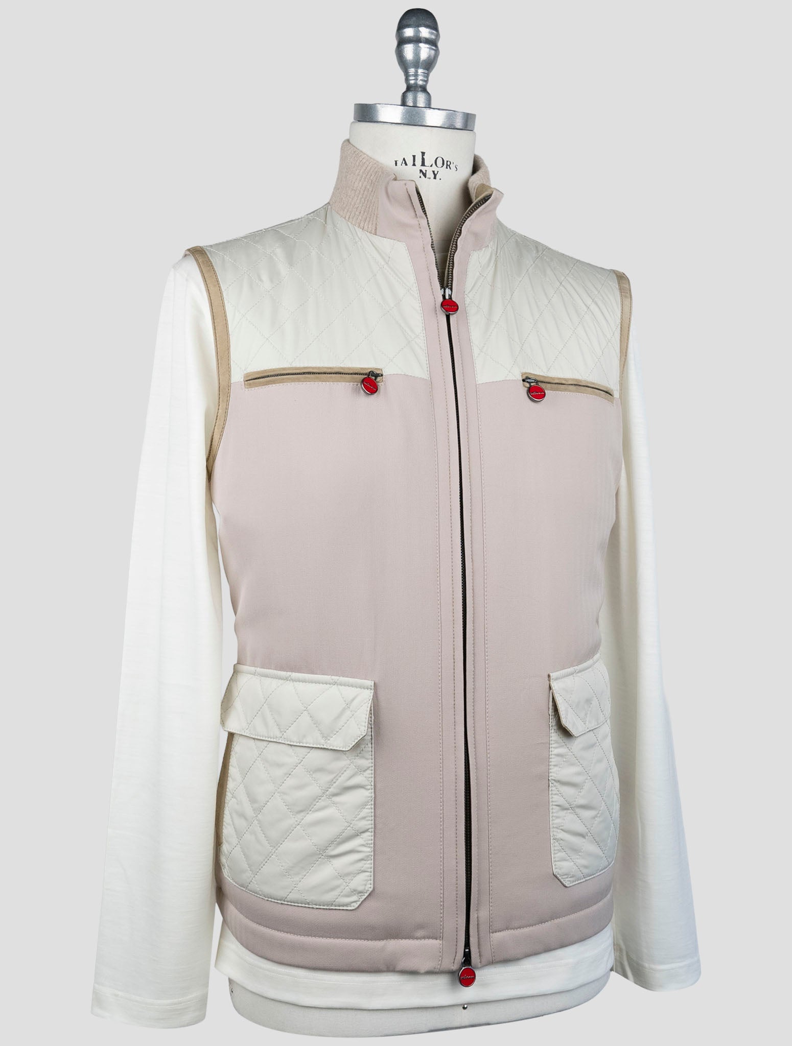 Kiton Beige Wool Ea Gilet