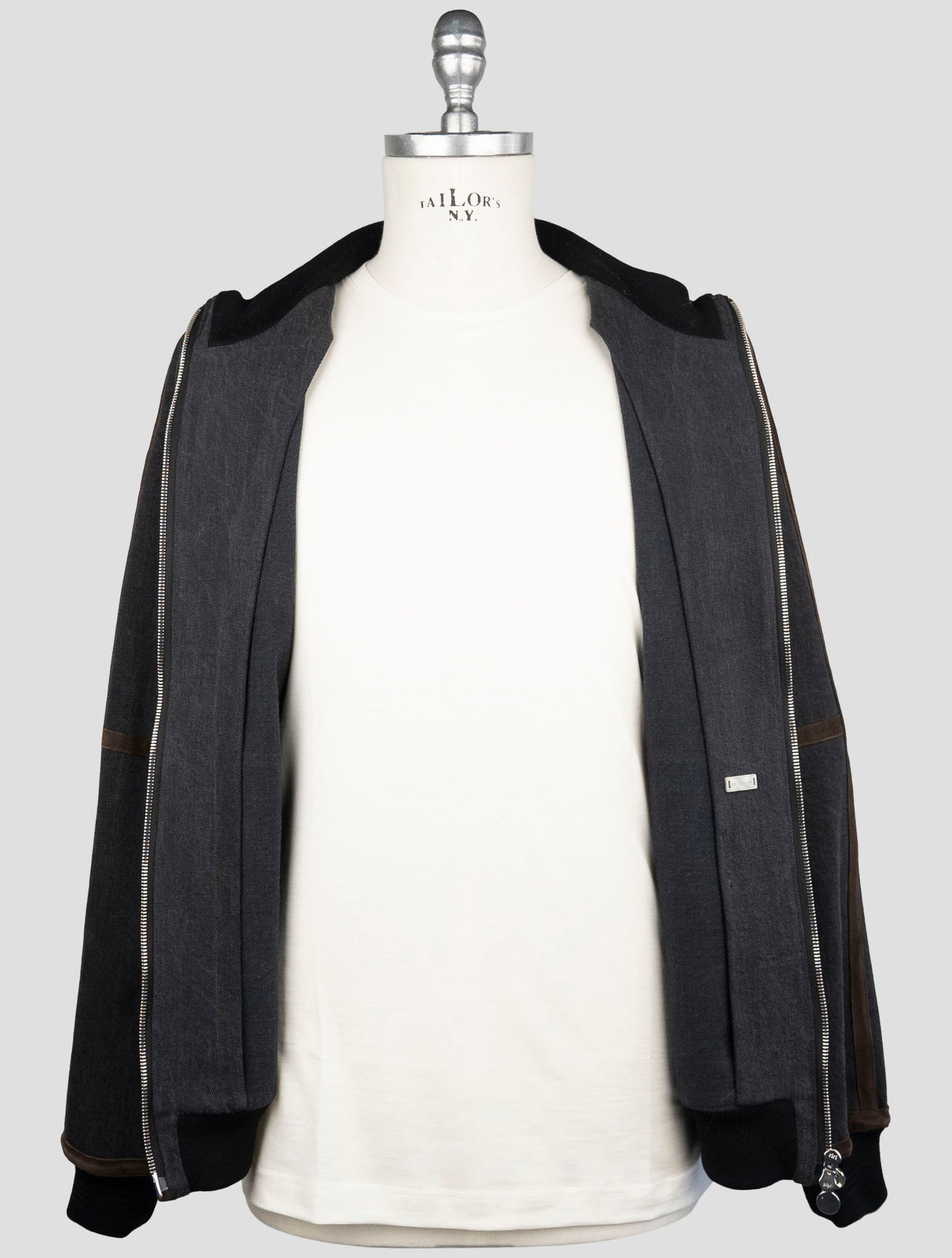Kiton Blue Cotton Ea Coat