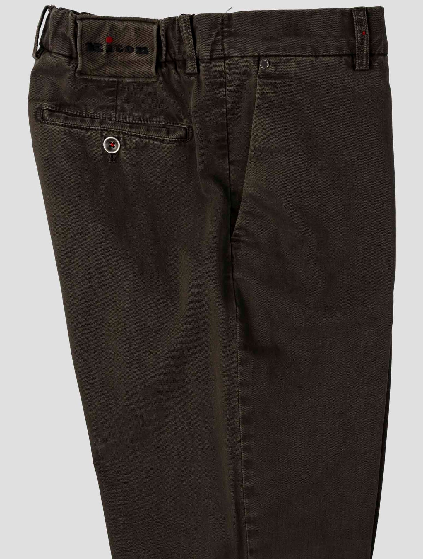 Kiton Brown Cotton Cashmere Ea Pants