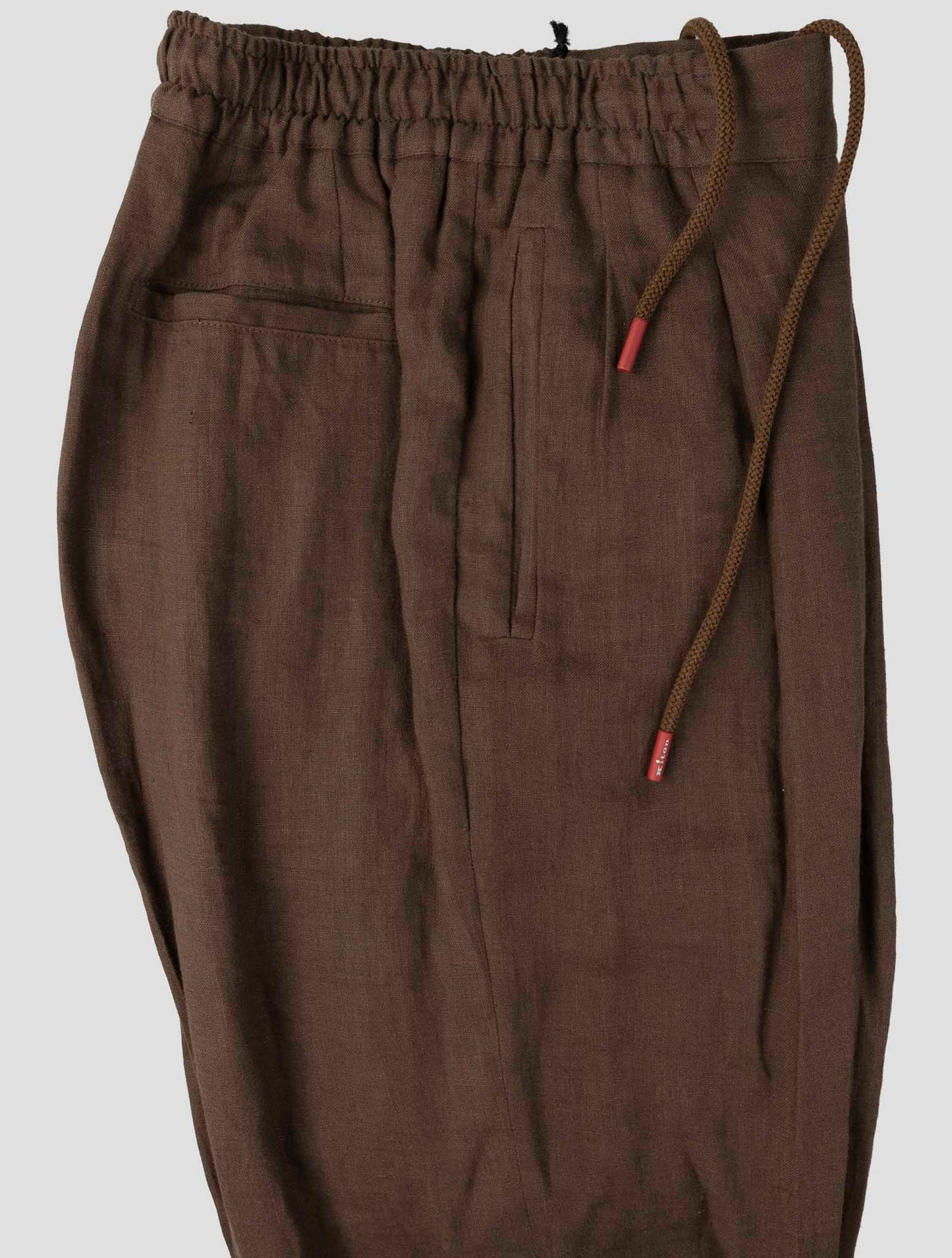 Kiton Brown Linen Pants