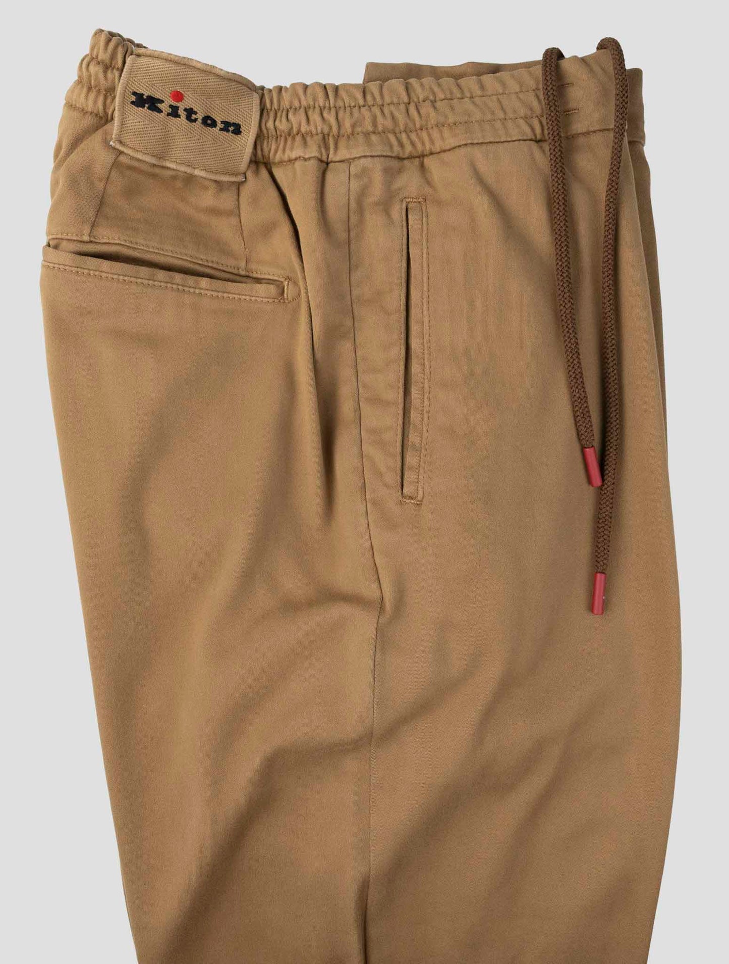 Kiton Brown Cotton Lyocell Ea Pants