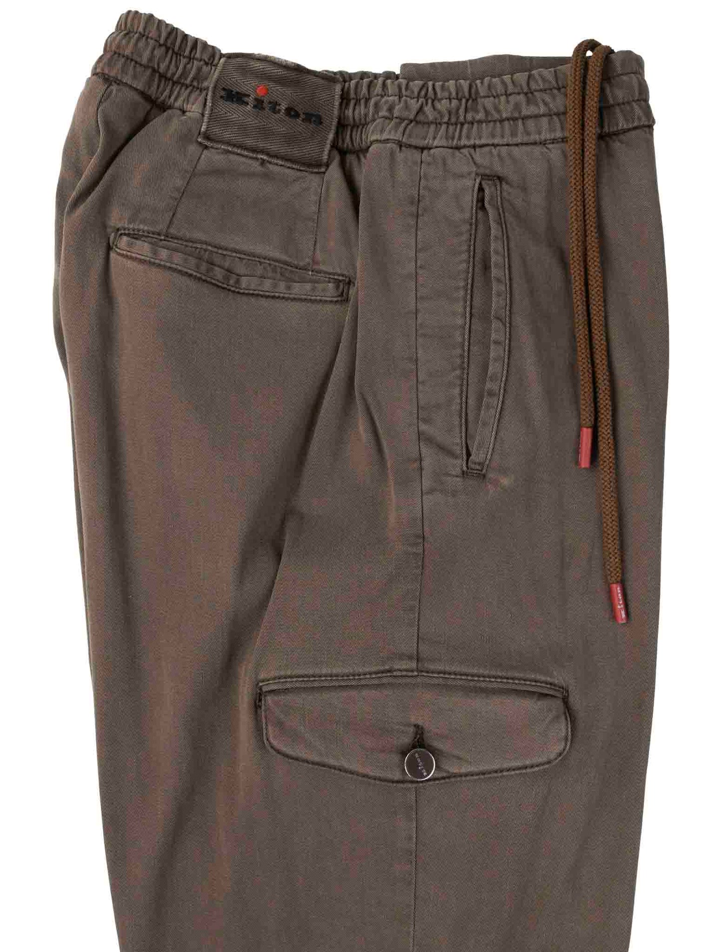 Kiton Brown Lyocell Ea Cargo Pants