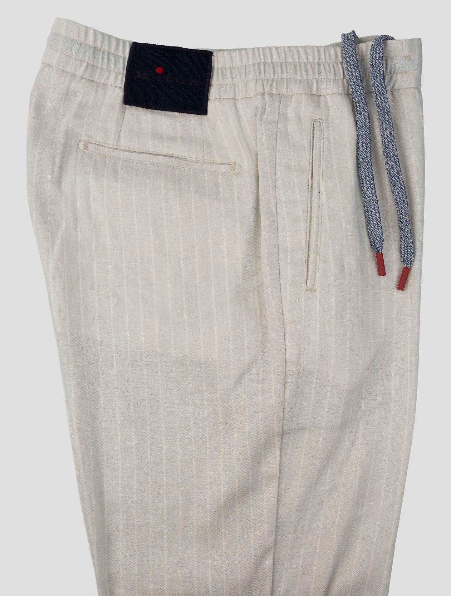 Kiton Beige Linen Ea Pl Pants