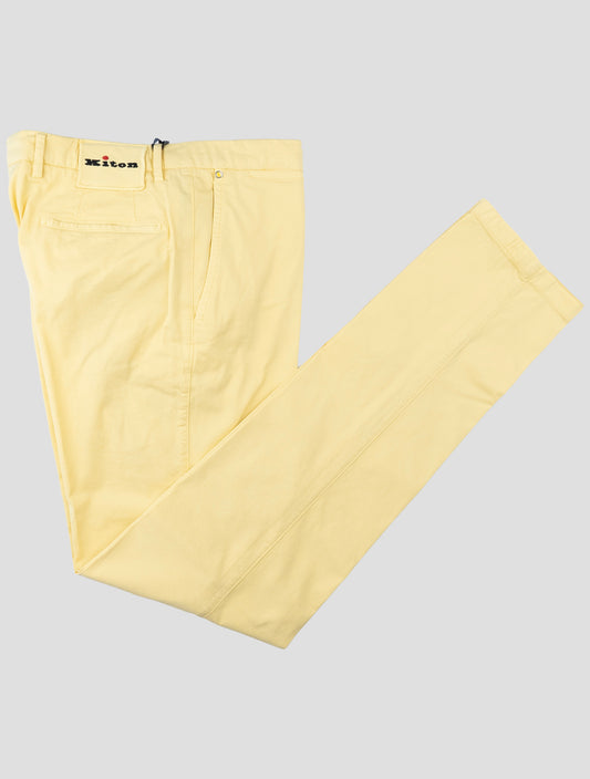 Kiton Yellow Cotton Silk Ea Jeans
