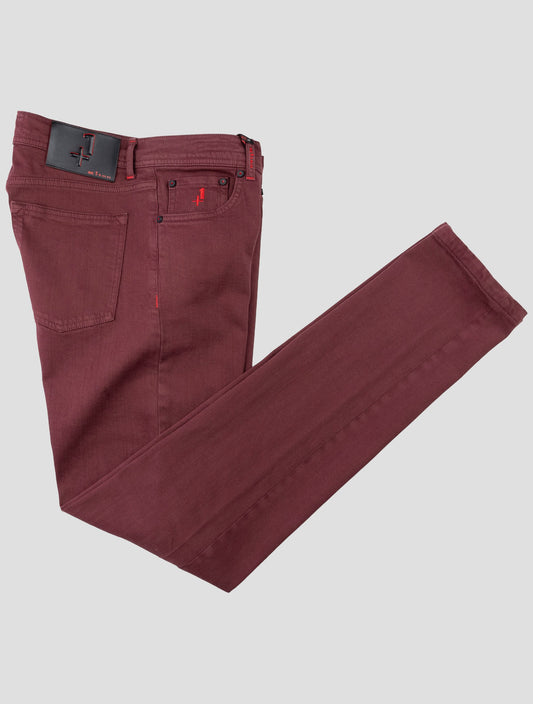 Kiton Burgundy Cotton Ea Jeans Special Edition Plus One