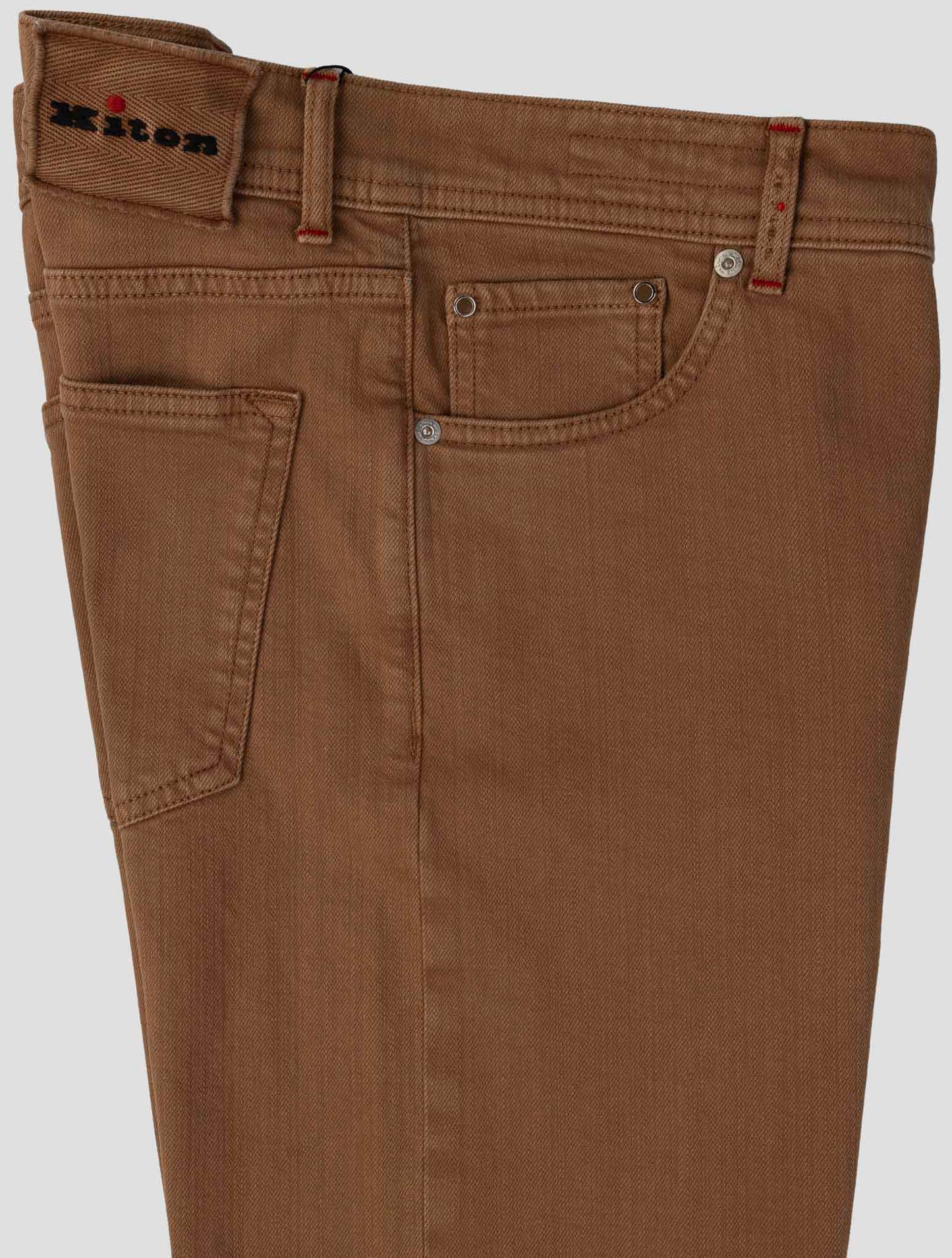 Kiton Brown Cotton Ea Pants