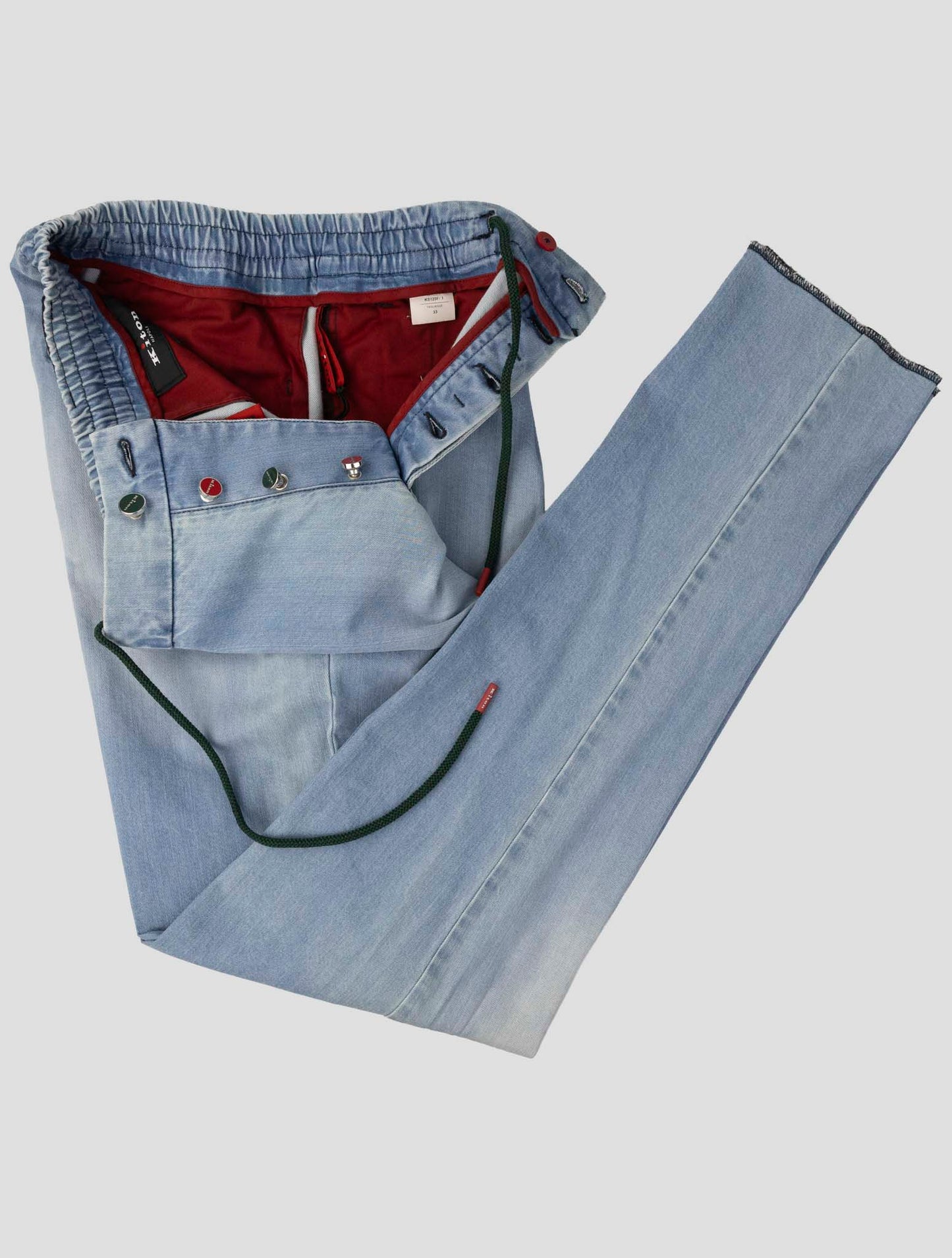 Kiton Light Blue Cotton Cashmere Ea Jeans
