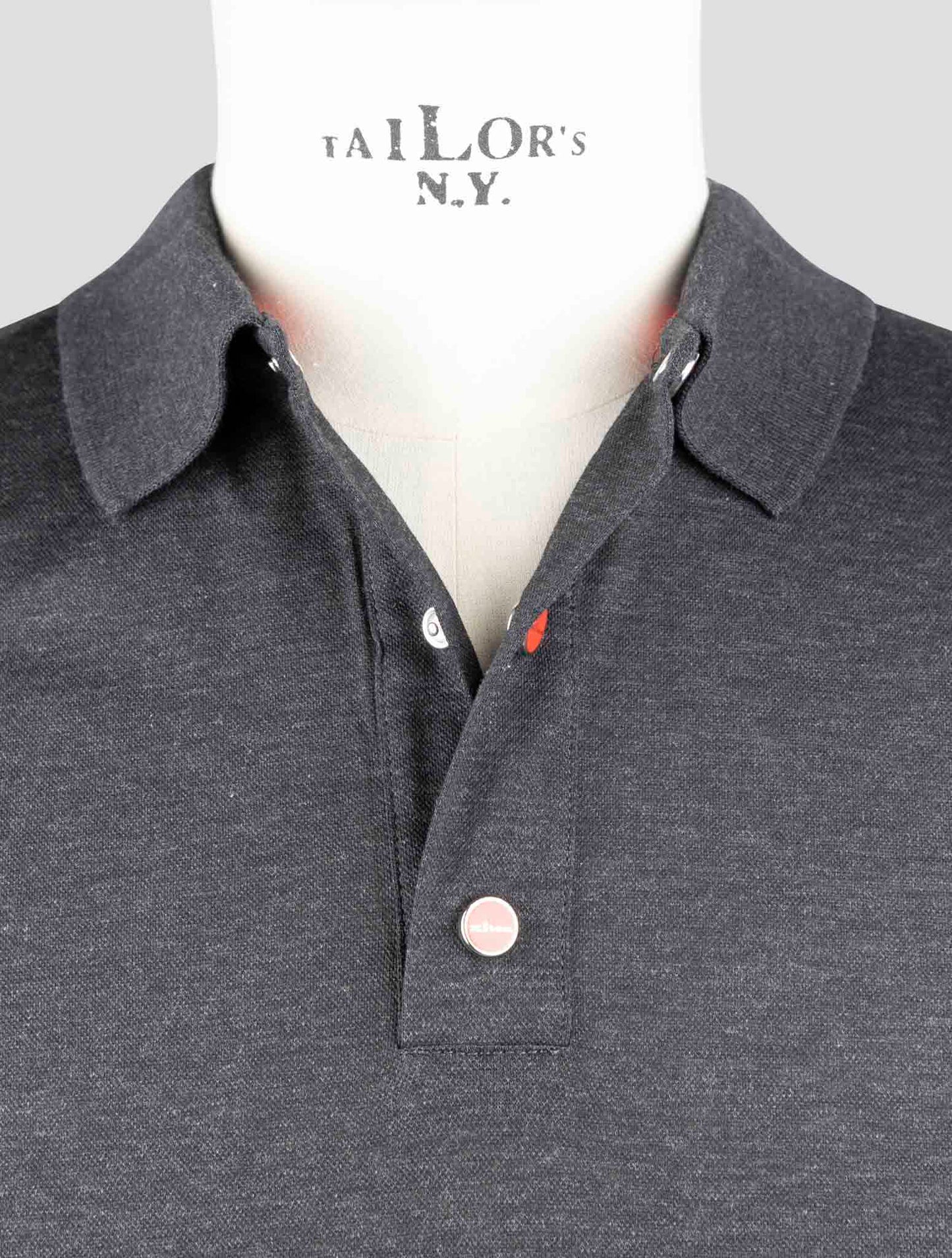 Kiton Dark Gray Cotton Polo