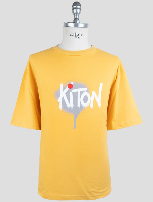 Kiton Yellow Cotton T-Shirt