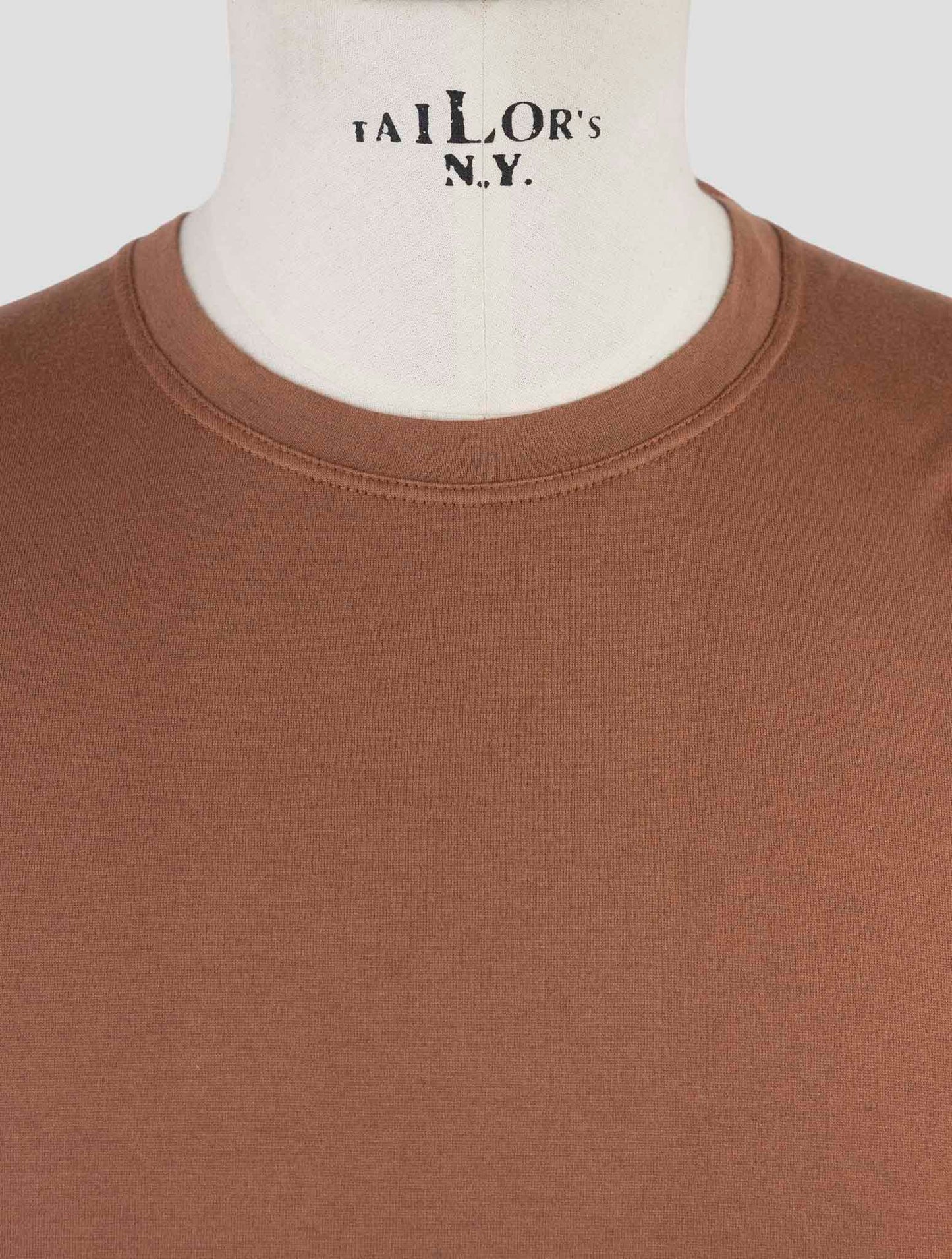 Kiton Brown Cotton Cashmere Sweater Crewneck