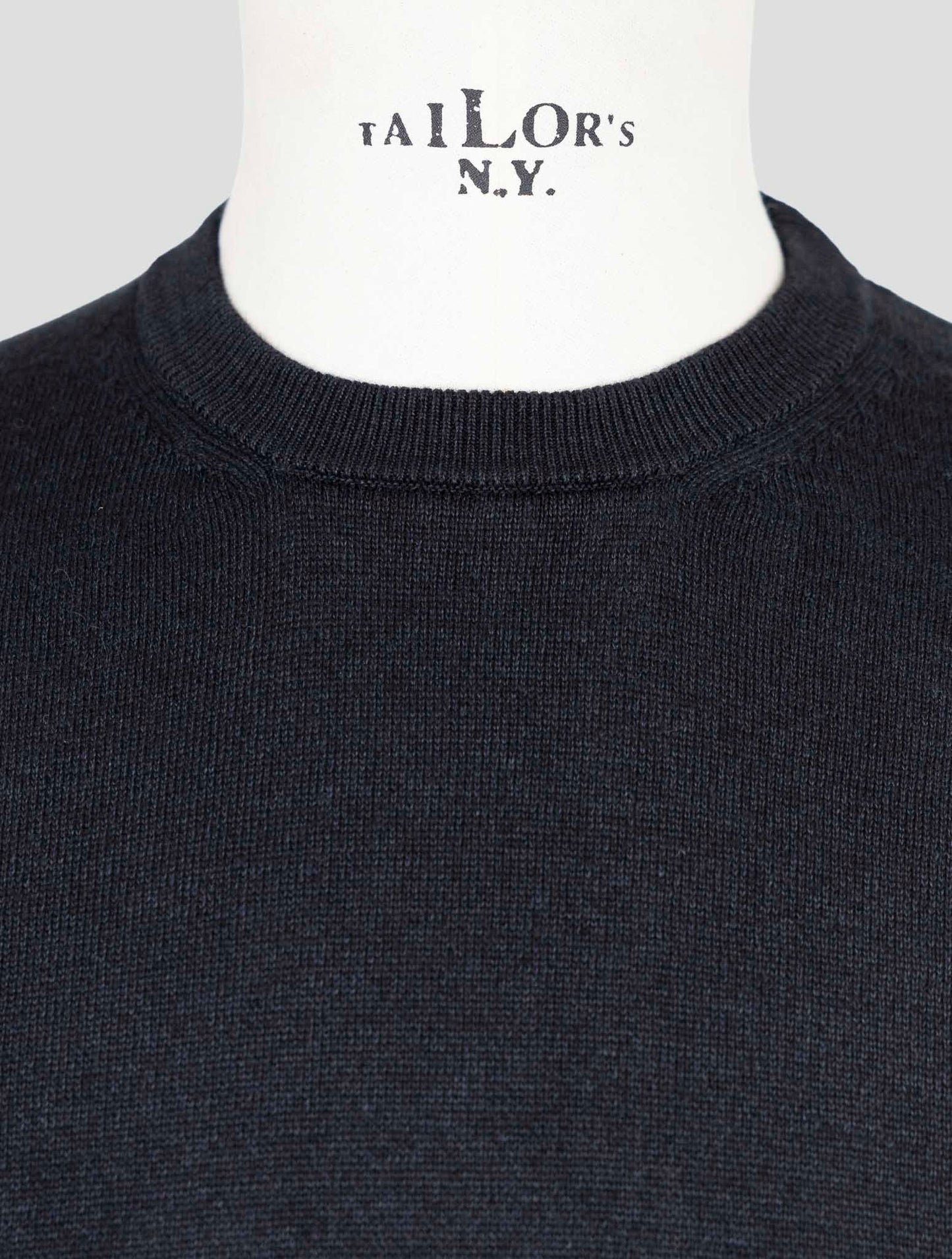 Kiton Knt Blue Linen Cotton Sweater Crewneck