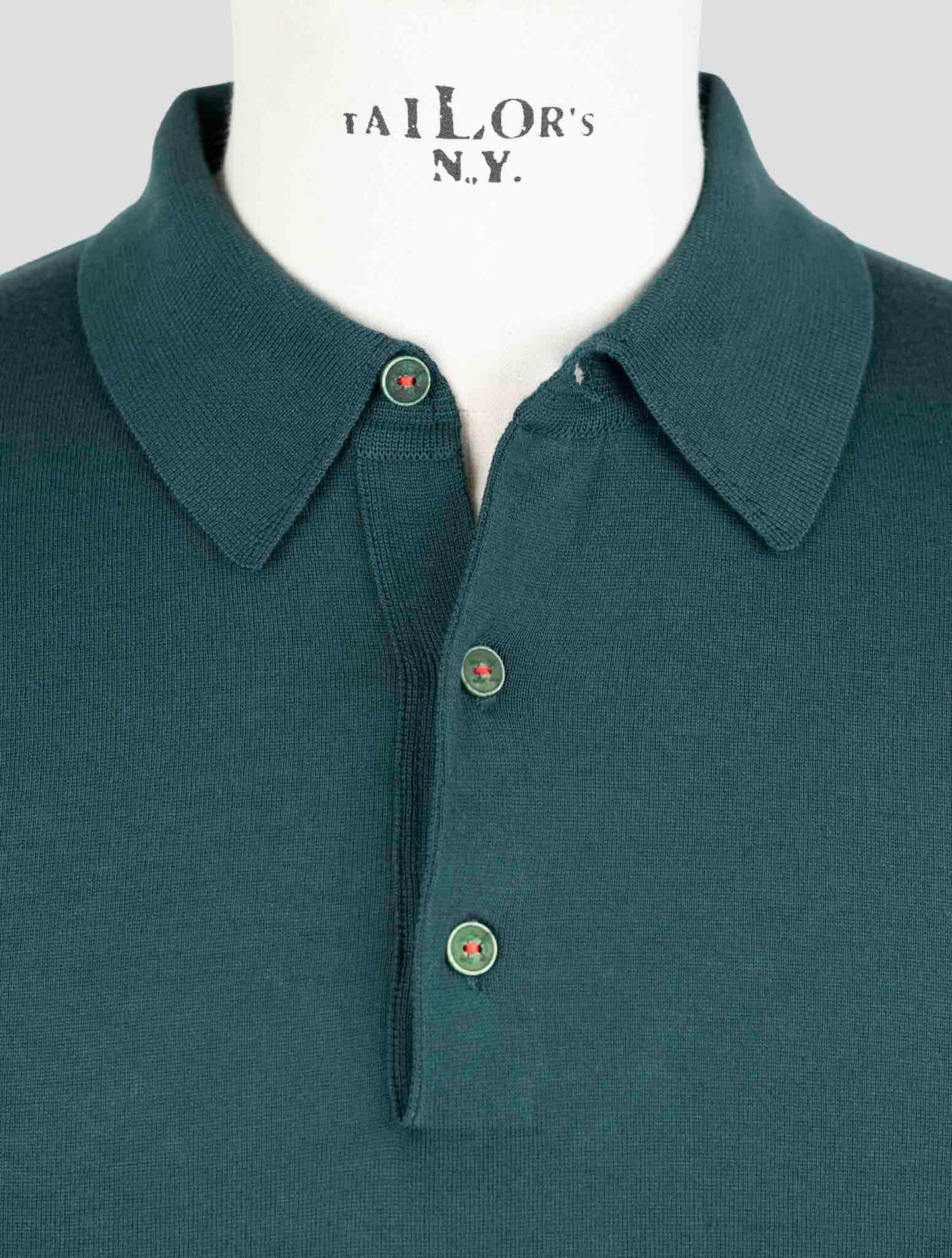 Kiton Green Cotton Sweater Polo
