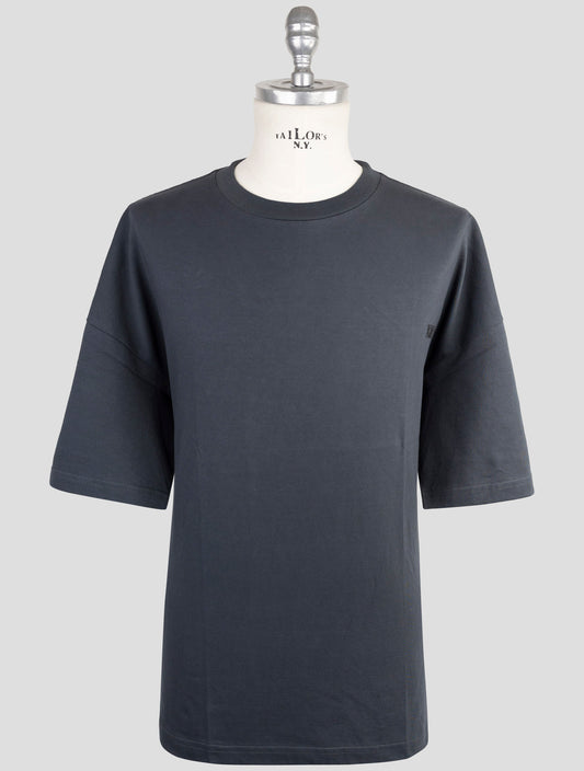 Kiton Knt Dark Blue Cotton T-Shirt