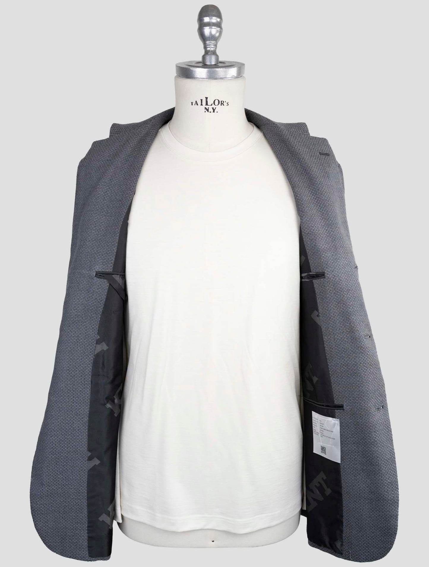 Kiton Knt Gray Virgin Wool Ea Blazer