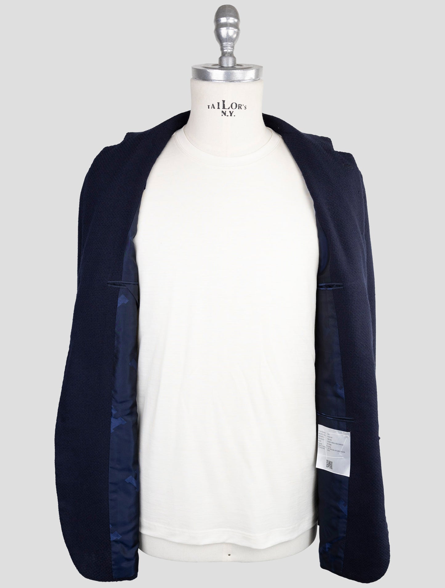 Kiton Knt Blue Virgin Wool Ea Blazer