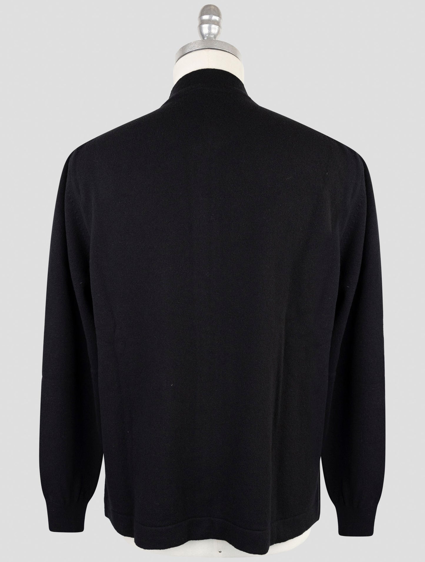 Kiton Black Wool Sweater Full Zip
