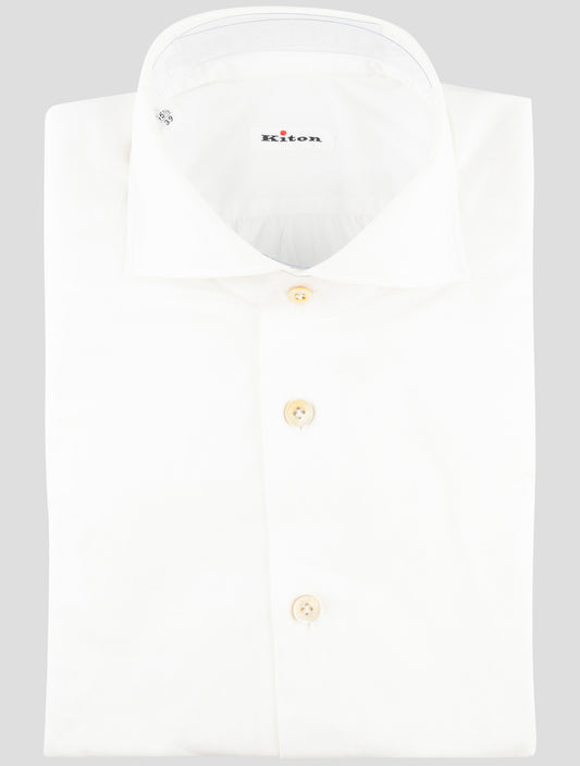 Kiton White Cotton Shirt