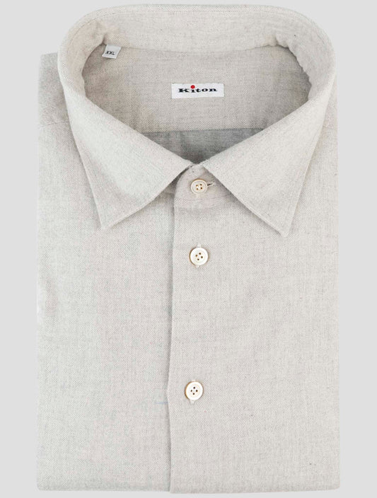 Kiton Beige Cotton Shirt