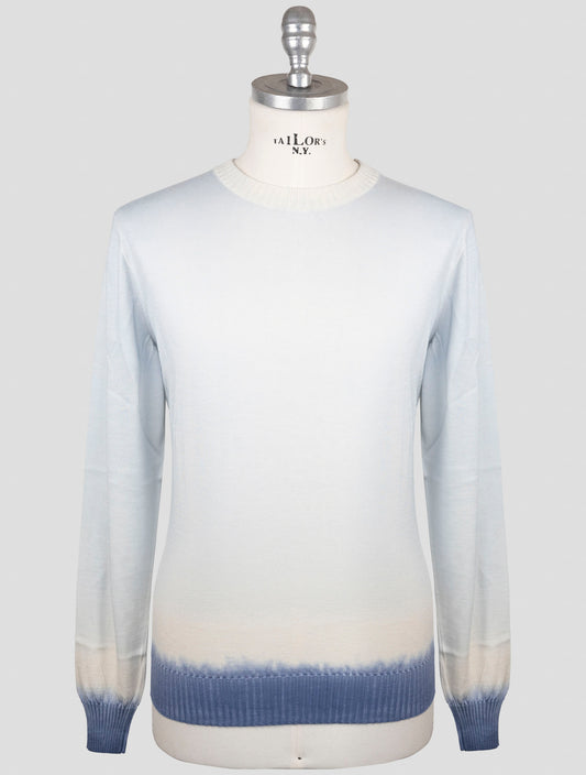 Kiton Light Blue Cashmere Silk Sweater Crewneck