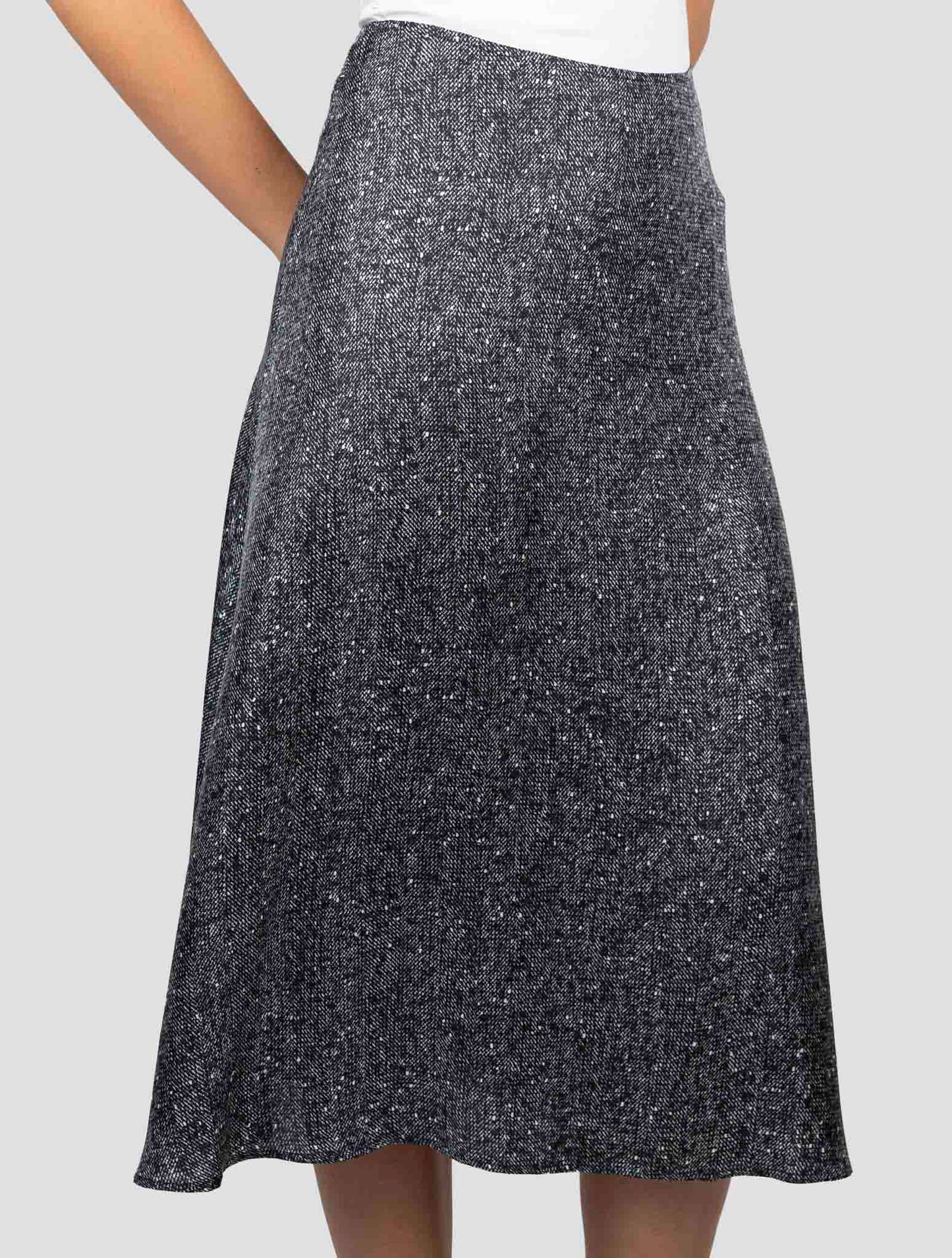Kiton Dark Gray Silk Skirt