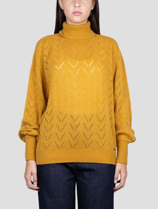 Kiton Brown Cashmere Silk Sweater Turtleneck