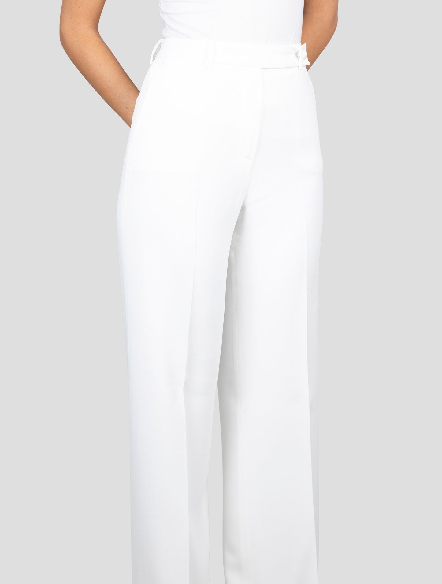 Kiton White Viscose Acetate Ea Pants