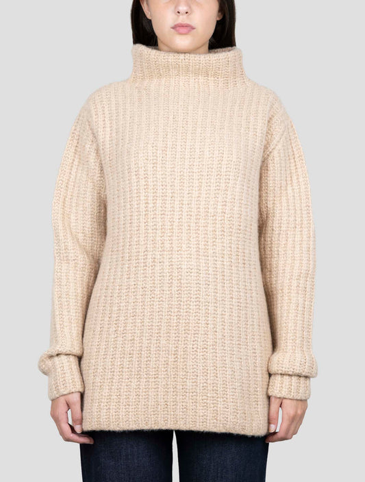 Kiton Brown Cashmere Silk Sweater Turtleneck