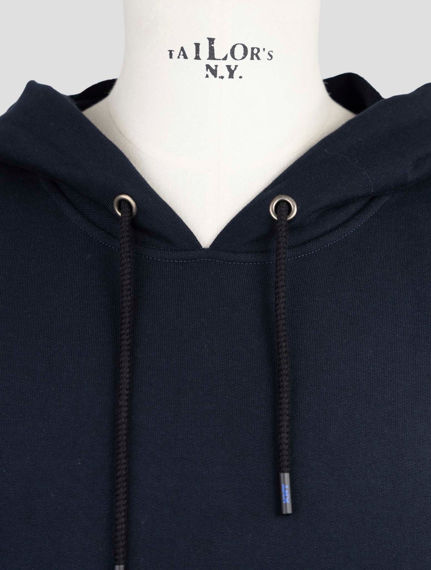 Kiton Knt Blue Cotton Sweater Hoodie