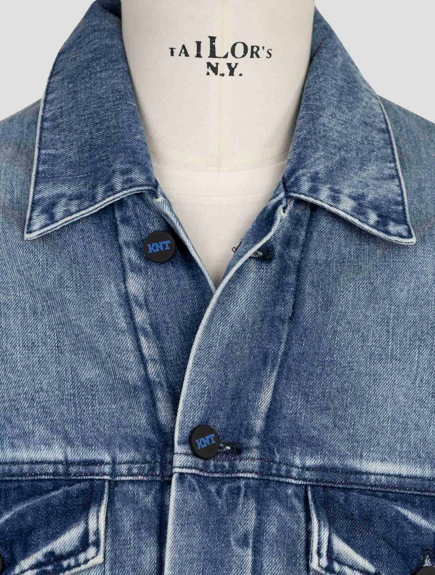 Kiton Knt Denim Cotton Ea Coat