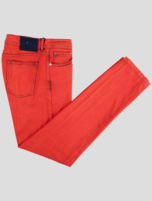 Kiton Red Cotton Ea Limited Edition 69 OF 146 Jeans