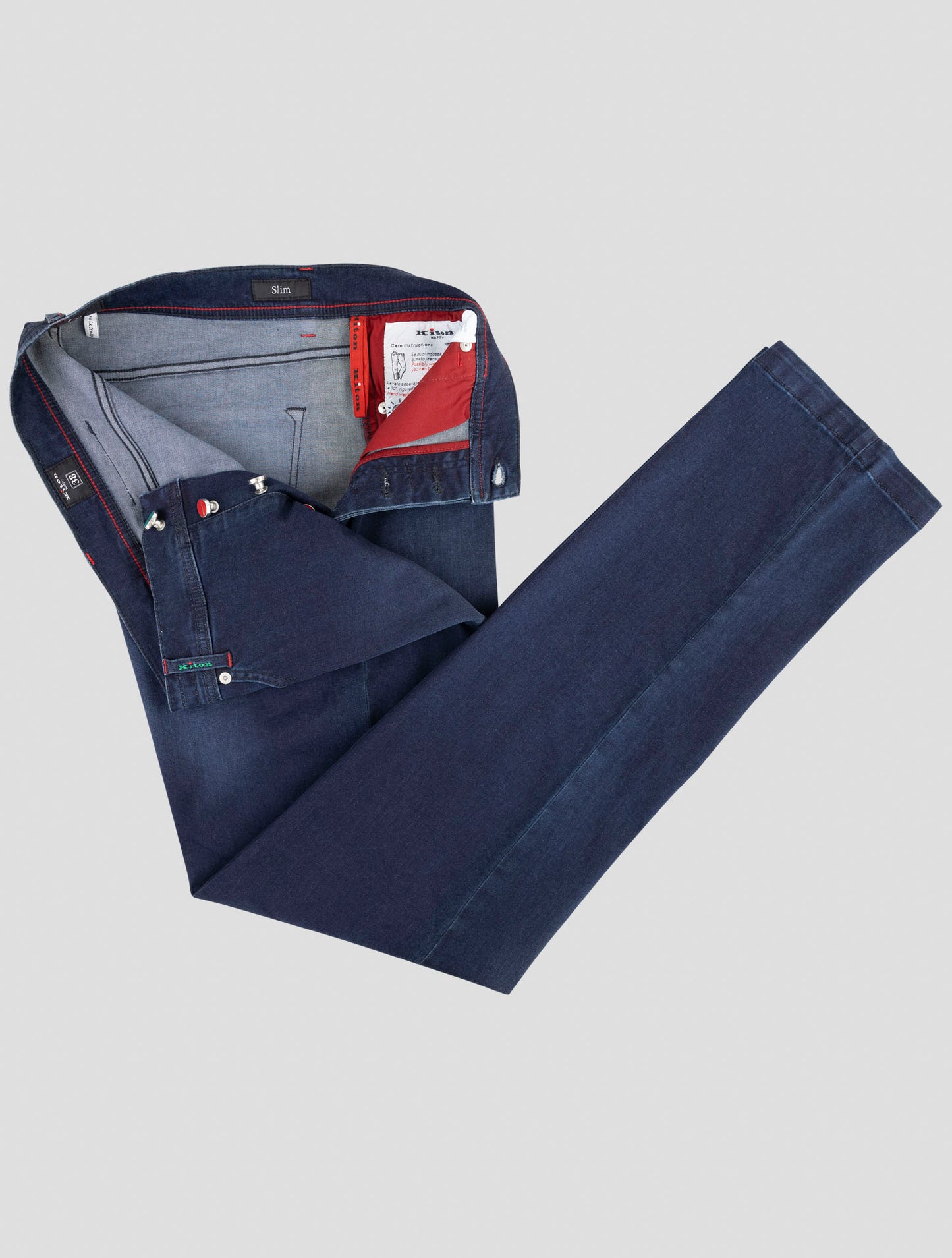 Kiton Blue Cotton Ea Jeans
