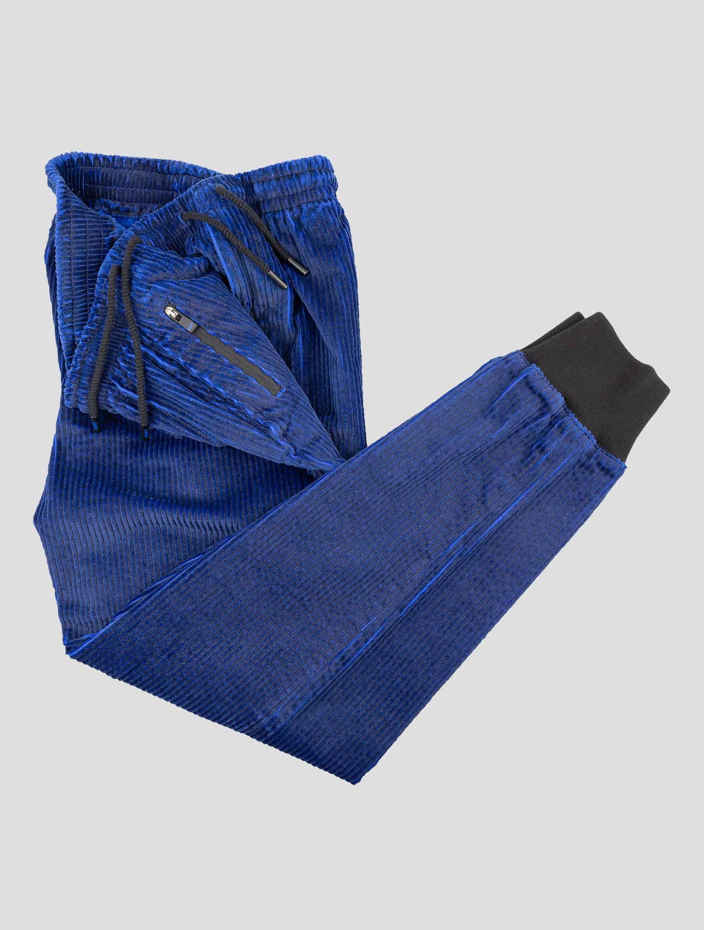 Kiton Knt Blue Cotton Ea Velvet Pants