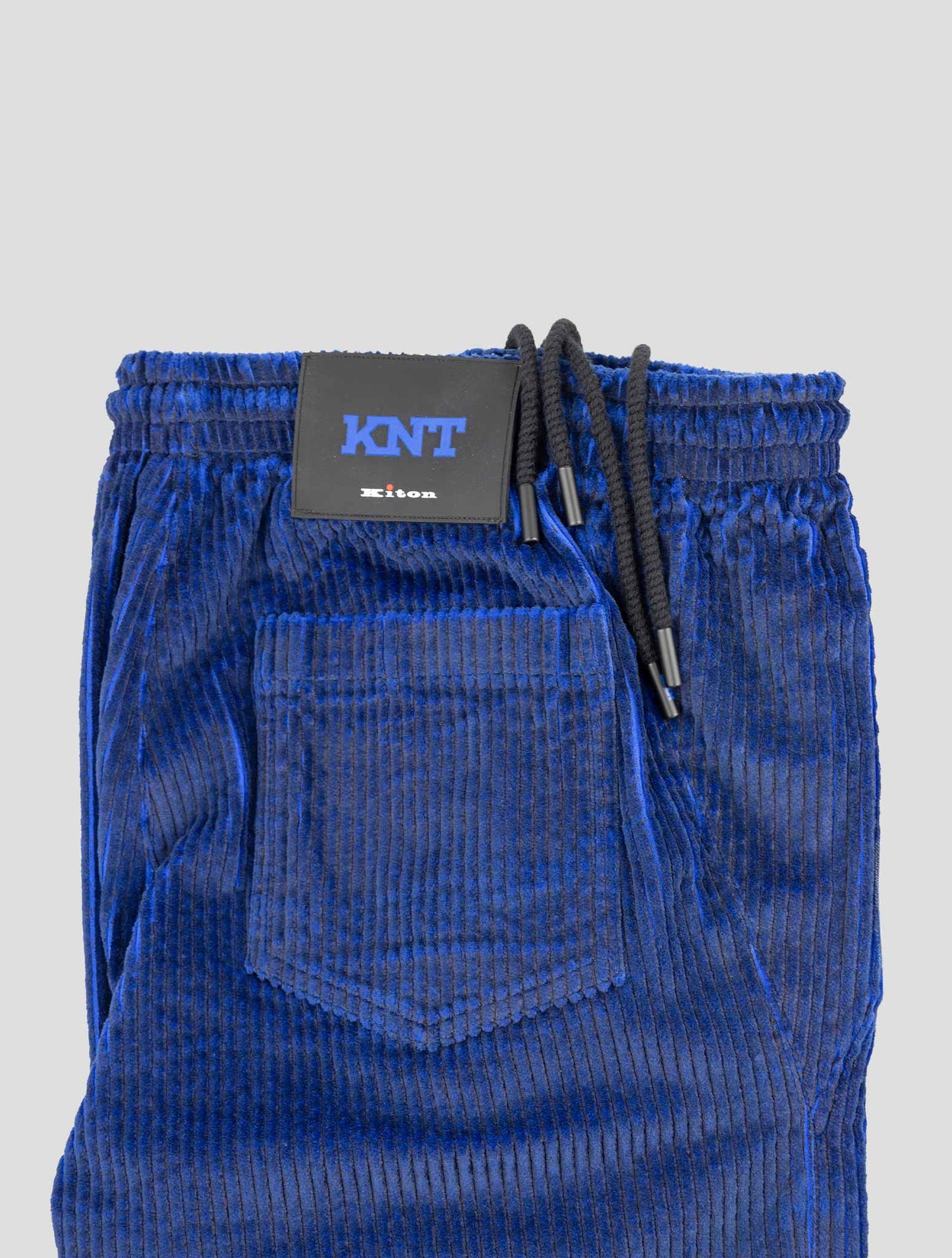 Kiton Knt Blue Cotton Ea Velvet Pants