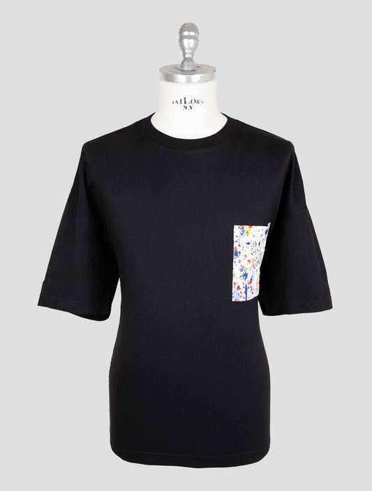 Kiton Knt Black Cotton T-Shirt