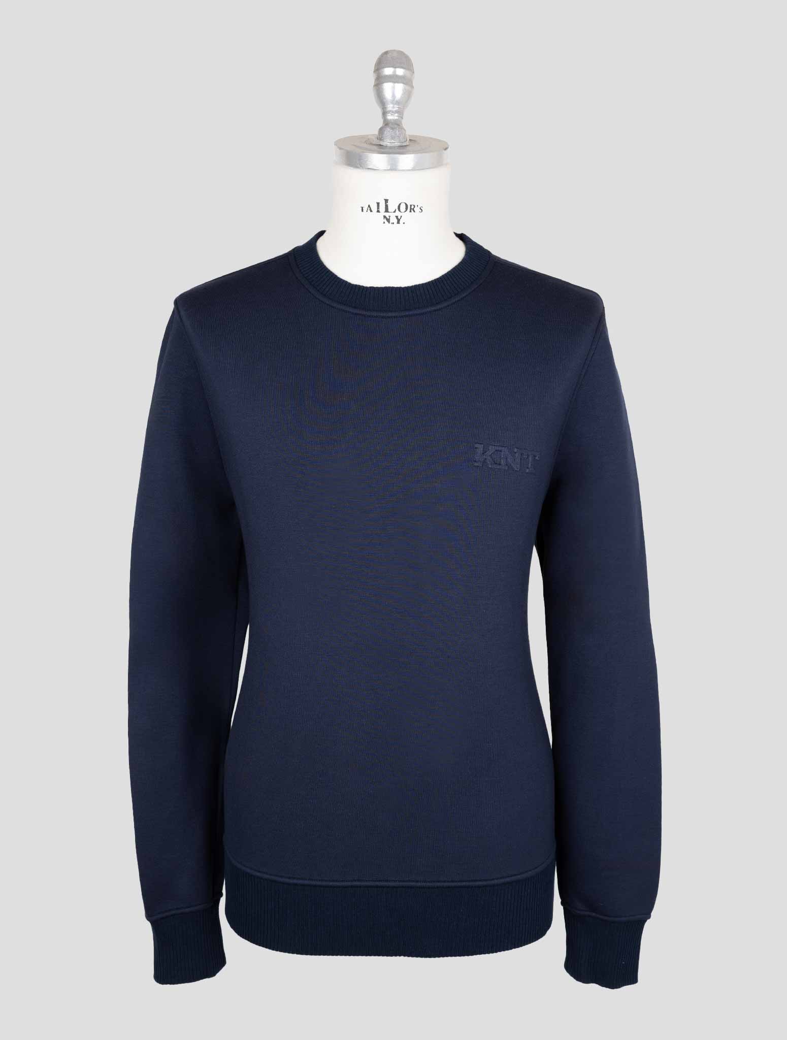 Kiton Knt Blue Viscose Ea Sweater Crewneck