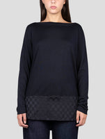 Kiton Black Cashmere Silk Sweater Crewneck