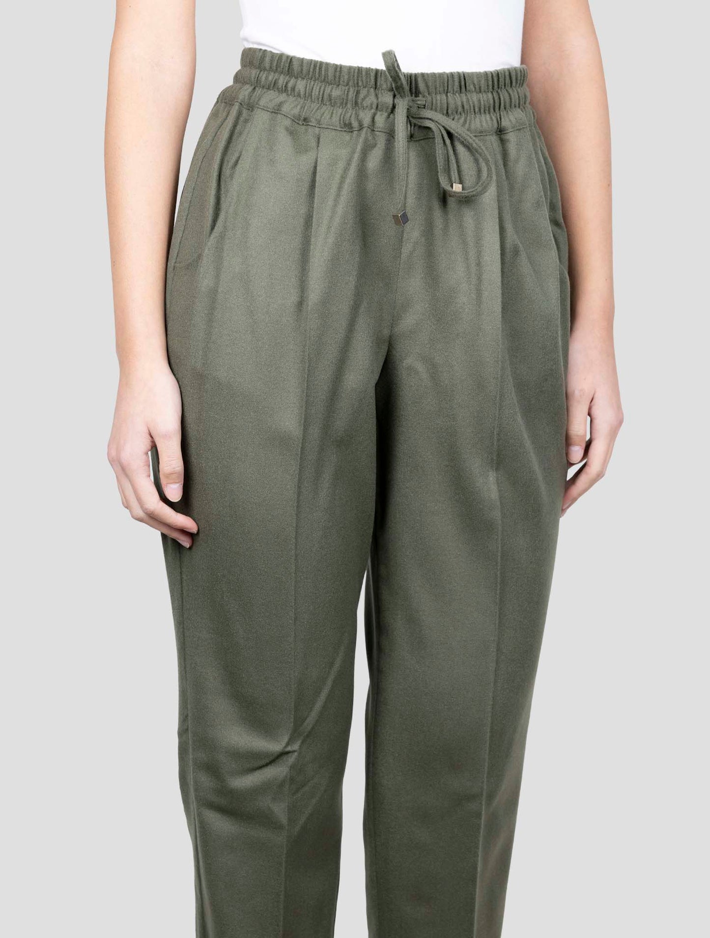 Kiton Green Cashmere Ea Pants