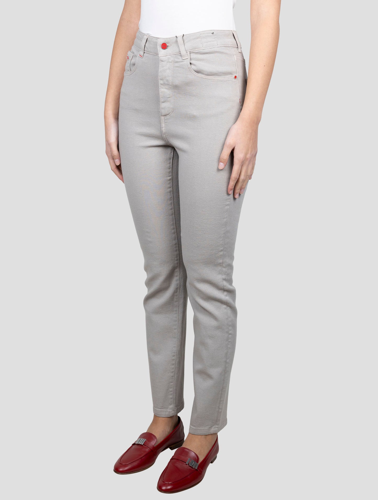 Kiton Taupe Cotton Cashmere Ea Jeans