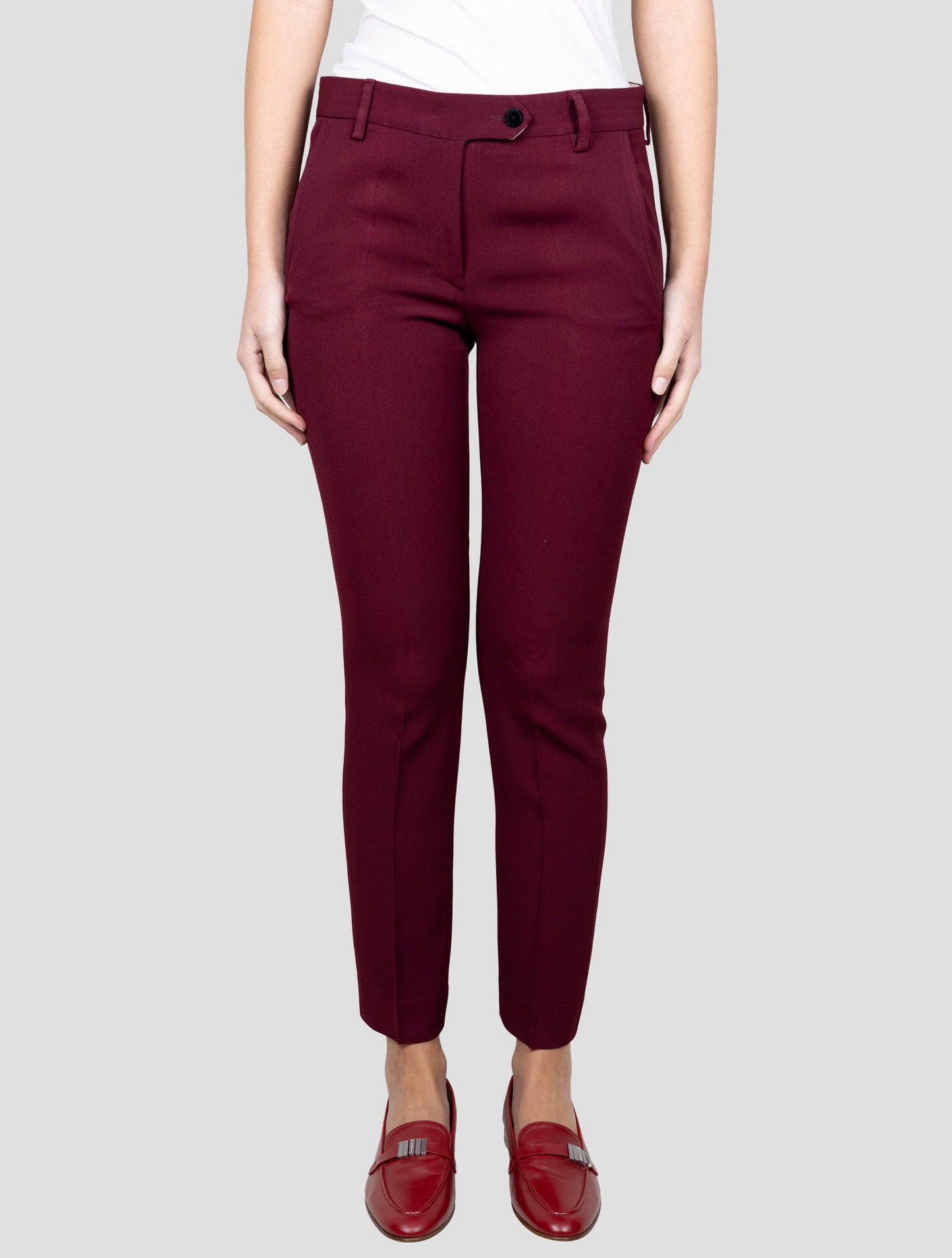 Kiton Burgundy Acetate Viscose Ea Pants