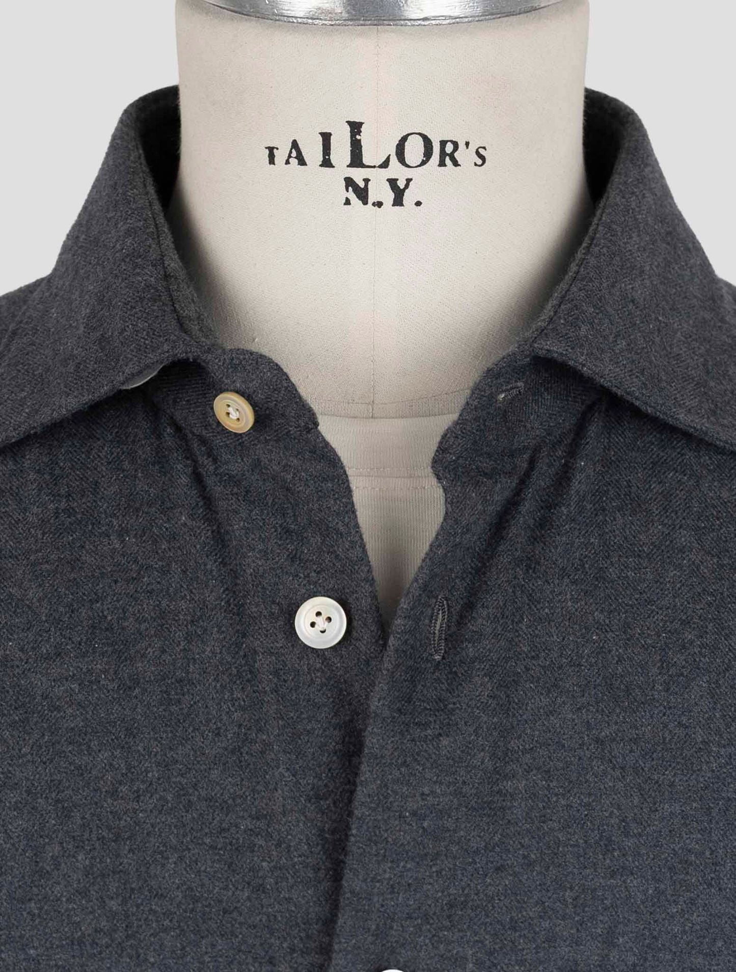 Kiton Gray Cotton Shirt