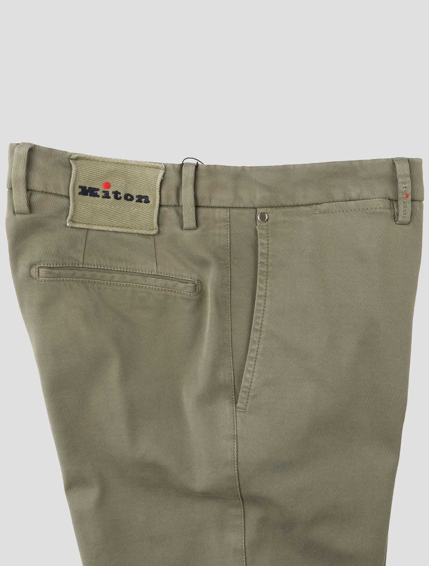 Kiton Green Cotton Ea Pants